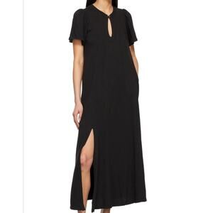 Raquel Allegra *IN NAVY BLUE* Flutter Sleeve Maxi Dress Size 1 Medium